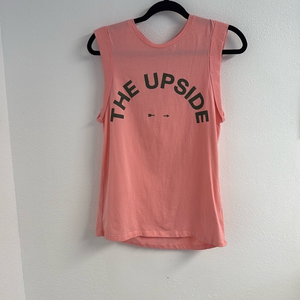 The Upside Pink Graphic Muscle Tank Organic Cotton Size 4 (US Small) - Picture 2 of 10